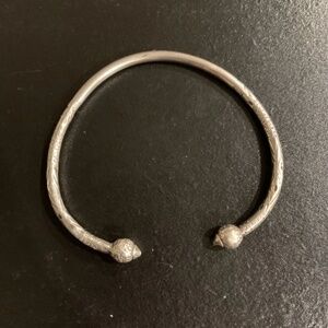 Sterling Silver YDL Trinidad Cocoa Pod Bangle Cuff Bracelet 33.5 Grams